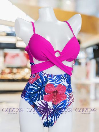 Bộ liền thân phối lá xanh áo gọng